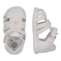 Sandal tập đi trẻ em Chicco Foggy hoa trắng