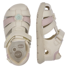 Sandal tập đi trẻ em Chicco Cromy màu be hồng