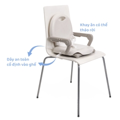 Ghế ăn dặm gấp gọn Chicco Pocket Snack Be Sữa