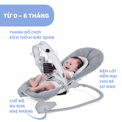 Ghế rung Chicco Hoopla - Màu ghi