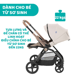 Xe đẩy thời trang Chicco Premium Mysa màu Amber Glow