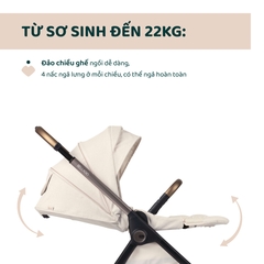 Xe đẩy 2 chiều gấp gọn tự động Bellagio - Màu be ánh kim