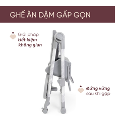 Ghế ăn đa năng 3 trong 1 Chicco Polly Armonia - Màu ghi đá