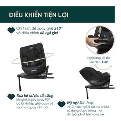 Ghế ô tô Chicco EverOne xoay 360˚ ISOFIX - Màu đen