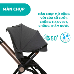 Xe đẩy thời trang Chicco Premium Mysa - Màu Đen Satin