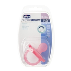 Ty ngậm Silicon Chicco Physio Soft Hồng 16-36M