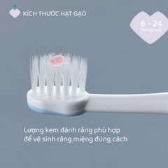 Bộ đôi bàn chải đánh răng Chicco 6-36M (Vàng - Xanh biển)