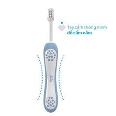 Bộ đôi bàn chải đánh răng Chicco 6-36M (Vàng - Xanh biển)