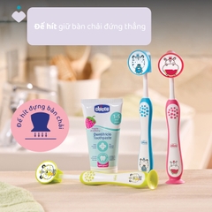 Bộ đôi bàn chải đánh răng Chicco 3-6Y (Hà mã - Gấu trúc)