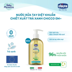 Nước rửa tay diệt khuẩn chiết xuất Trà xanh Chicco 0M+ 250ml