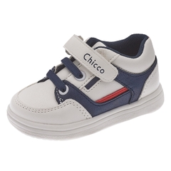 Giày tập đi trẻ em Chicco Guscio màu trắng xanh