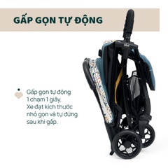 Xe đẩy gấp gọn Chicco Glee - Màu Xanh họa tiết