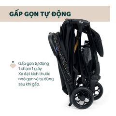 Xe đẩy gấp gọn Chicco Glee - Màu Đen họa tiết