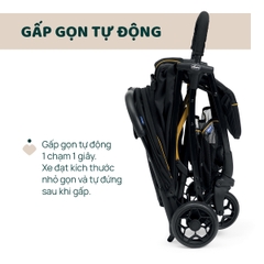 Xe đẩy gấp gọn Chicco Glee màu Uneven Black