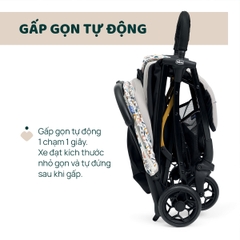 Xe đẩy gấp gọn Chicco Glee - Màu Be họa tiết