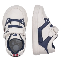 Giày tập đi trẻ em Chicco Guscio màu trắng xanh