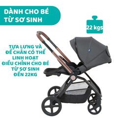 Xe đẩy thời trang Chicco Premium Mysa - Màu Đen Satin