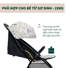 Xe đẩy gấp gọn Chicco Glee - Màu Be họa tiết