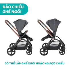 Xe đẩy thời trang Chicco Premium Mysa - Màu Đen Satin