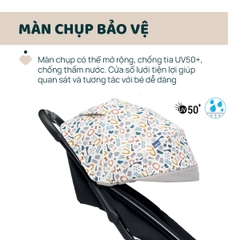 Xe đẩy gấp gọn Chicco Glee - Màu Be họa tiết