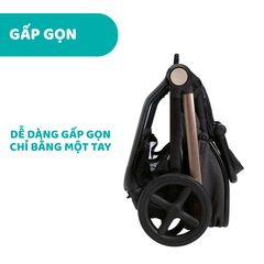 Xe đẩy thời trang Chicco Premium Mysa - Màu Đen Satin