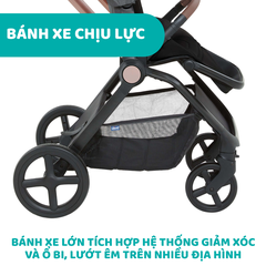 Xe đẩy thời trang Chicco Premium Mysa - Màu Đen Satin