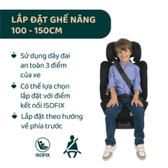 Ghế ô tô Chicco Unico Evo Air xoay 360˚ ISOFIX- Màu Đen