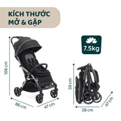Xe đẩy gấp gọn tự động Chicco Goody Primo màu Bạc ánh kim