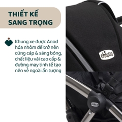 Xe đẩy gấp gọn tự động Chicco Goody Primo màu Bạc ánh kim