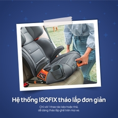 Ghế ô tô Chicco KidFit Plus 2 trong 1 ISOFIX ClearTex - Màu ghi đá