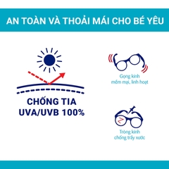 Kính mát chống tia UV tráng gương Chicco màu be sữa 36M+