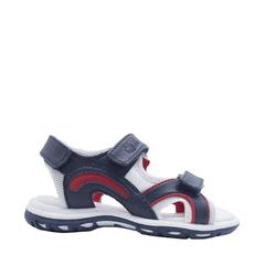 Sandal mát-xa chân bé quai dính trắng đỏ Chicco - Xanh Navy