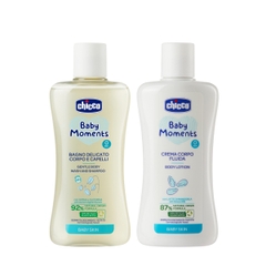 Combo Chicco Mềm Mịn 3 (Sữa tắm gội Yến mạch 200ml & Sữa dưỡng ẩm Hạnh nhân 200ml)