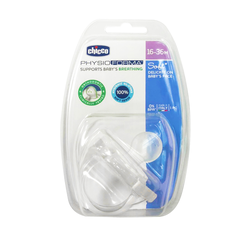 Ty ngậm silicon Chicco Physio Soft trắng 16M+