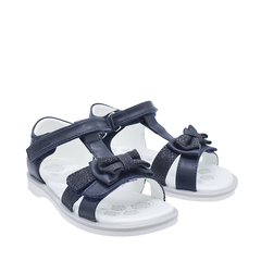 Sandal mát-xa chân bé đính nơ Chicco - Xanh Navy