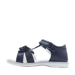 Sandal mát-xa chân bé đính nơ Chicco - Xanh Navy