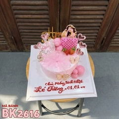 Bánh kem BK2616 túi xách hồng sành điệu mừng sinh nhật bé gái tròn 1 tuổi