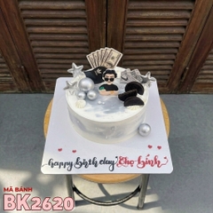 Bánh kem BK2620 kính mát tiền đô hiện đại mừng sinh nhật bạn nam phong cách