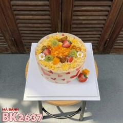 Bánh kem BK2637 bông lan trứng muối chà bông trái cây tươi mừng sinh nhật