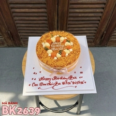 Bánh kem BK2639 bông lan trứng muối chà bông chúc mừng sinh nhật ba yêu