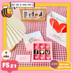 Hộp socola valentine vuông FS21