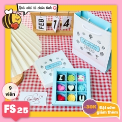 Hộp socola valentine vuông FS25