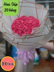 Bó hoa sáp hoa hồng vĩnh cửu H94 20 bông