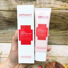 Kem chống nắng Cell Fusion C Toning Sunscreen nâng tông da (màu hồng)