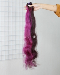COLORED WAVY WEFT HAIR