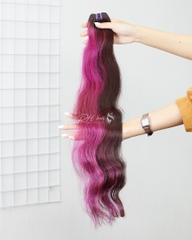 COLORED WAVY WEFT HAIR