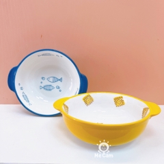Bát sứ ăn dặm có tay cầm