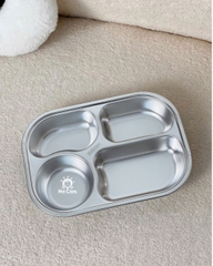 Khay ăn dặm 4 ngăn inox 304
