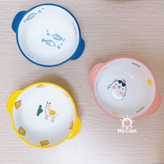 Bát sứ ăn dặm có tay cầm