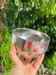 Bát inox cách nhiệt in hình dày dặn cho bé